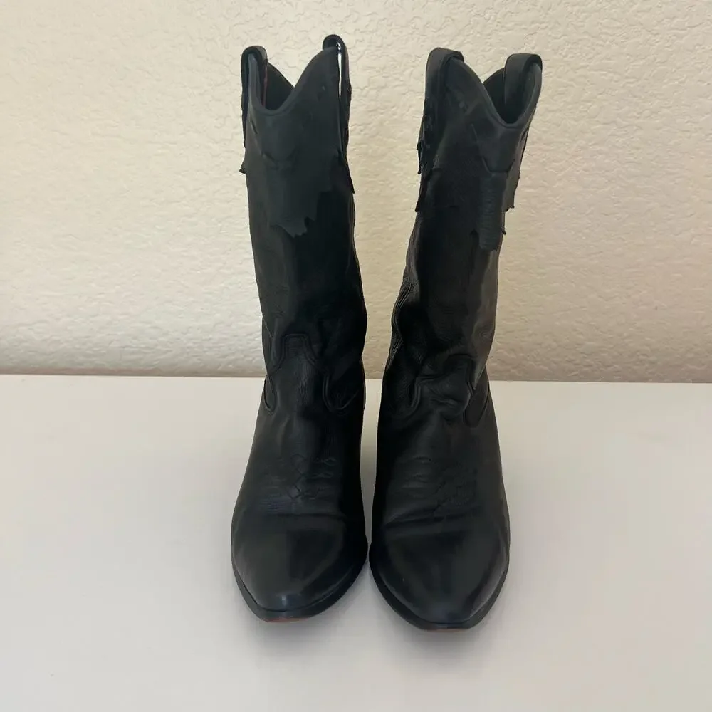 Laredo Black Western Heeled Boots - Picture 3 of 11